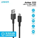 Data Cable Charger Anker 322 USB-A to USB-C Cable (3ft Braided) - A81H5