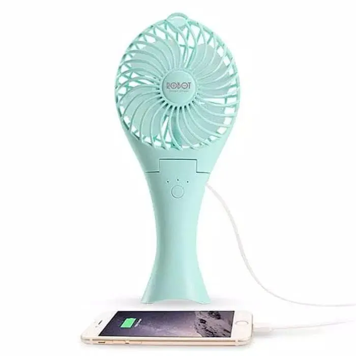 USB Mini Fan Robot RT-BF07 Mermaid Shape Portable Mini Fan with Powerbank 2000mAh