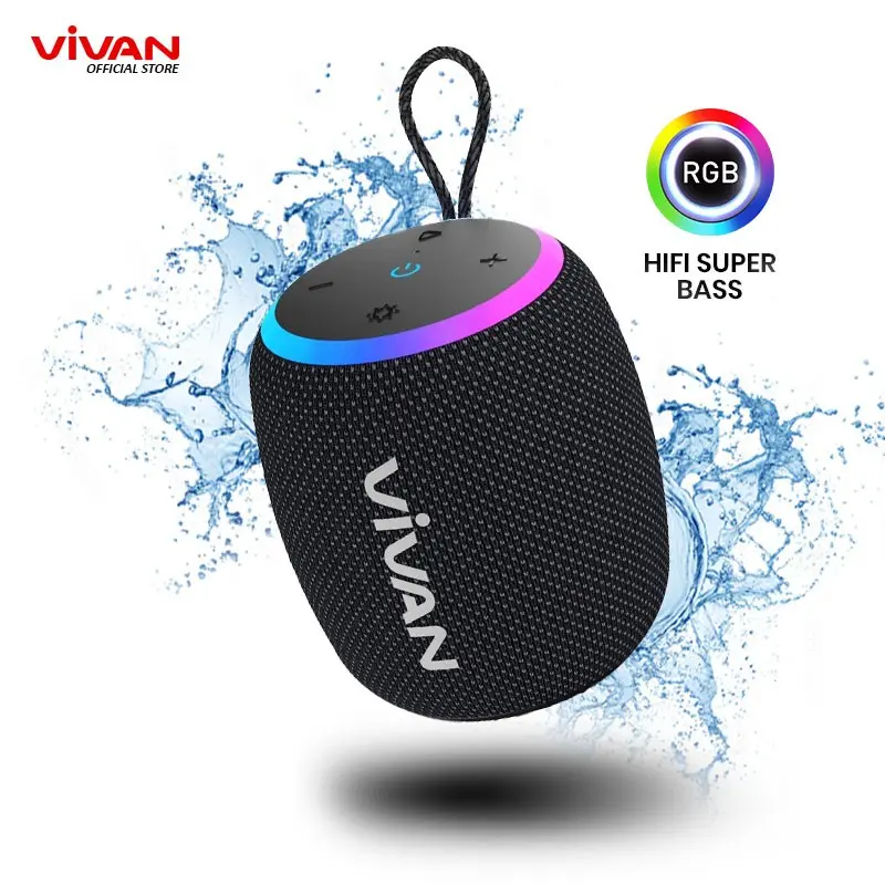 Bluetooth Speaker VIVAN VS15 Surround Sound 360° Waterproof IPX7 Hi-Fi