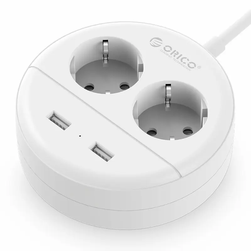 Stop Kontak Orico Charger OSP-2A2U-ID White Power Strip + USB Charger