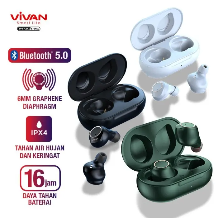 Wireless Earphone Vivan Liberty T100S TWS Bluetooth