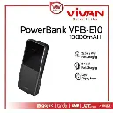 Powerbank VIVAN VPB-E10 10.000 mAh | 22.5W PD QC 3.0 | 4 Output Fast Charging Black