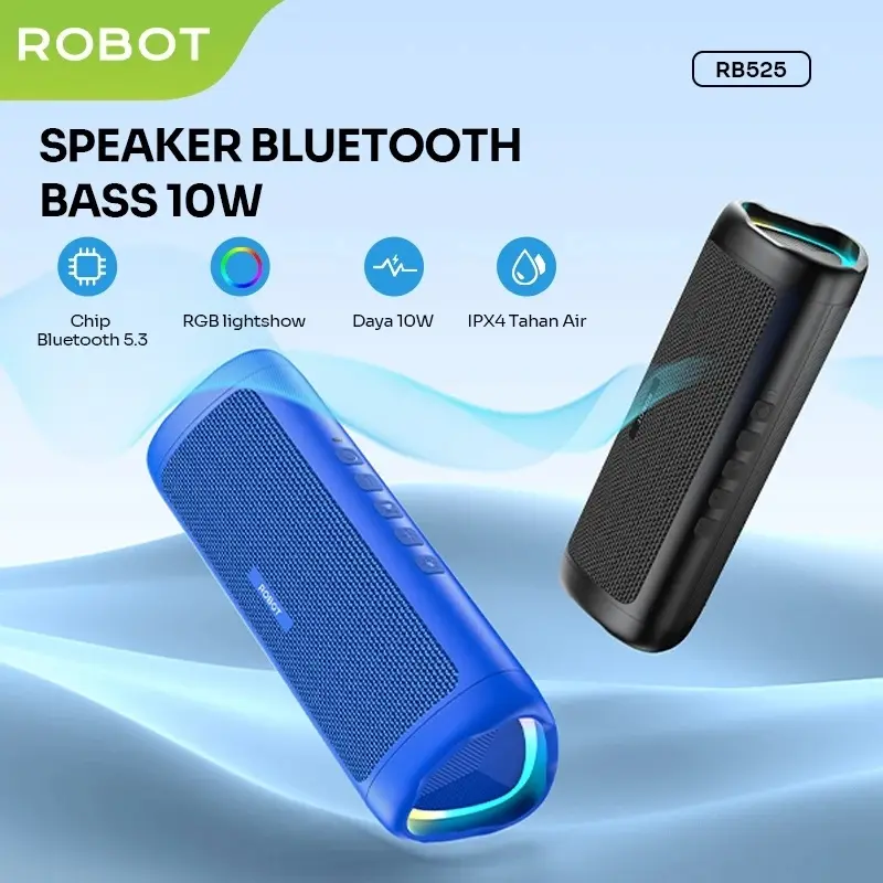ROBOT RB525 Double bass Bluetooth Speaker RGB