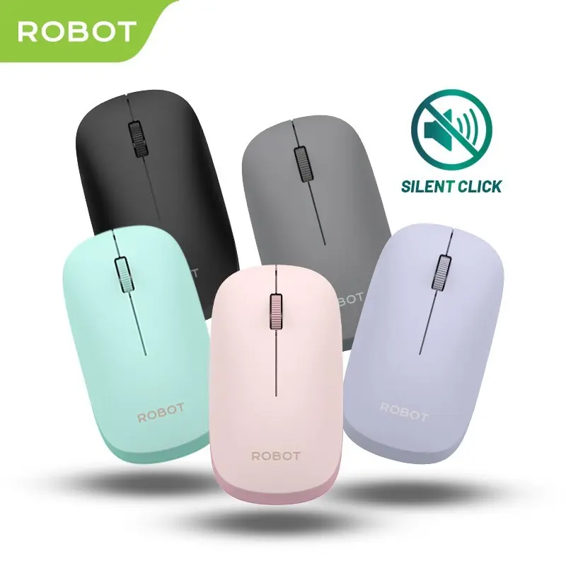 Wireless Mouse Robot M390 2.4GHz dual mode connection Silent Qlick 1600 PDI