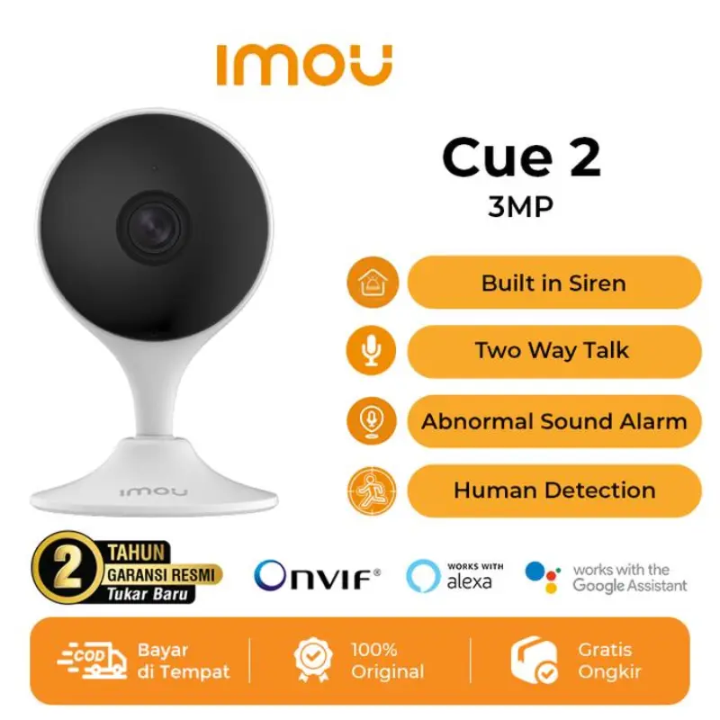 IMOU Cue 2 3MP CCTV Wi-Fi Indoor Human Detection Baby & Pet Monitor Two-Way Talk