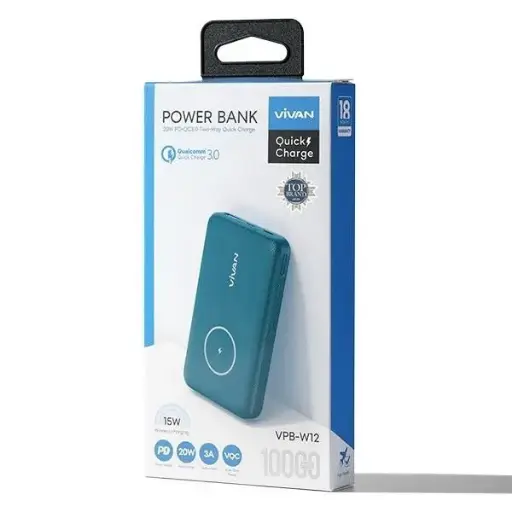 Powerbank Vivan VPB-W12 Fast Charging & Wireless Charging