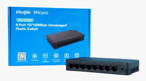 Ruijie RG-ES08 Unmanaged Switch Hub 8Port LAN RG-ES05 8-Port 10/100 M