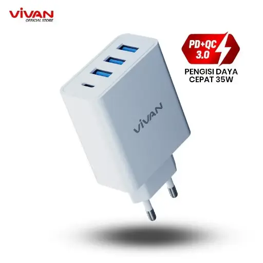 Vivan XQ4S 35W 4 USB Output 3A Fast Quick Charge USB-C PD QC3.0