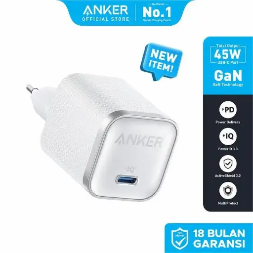 Anker Nano Charger 45W Type C Fast Charging Compact USB-C Adaptor Wall Charger For Samsung iPhone - A2692