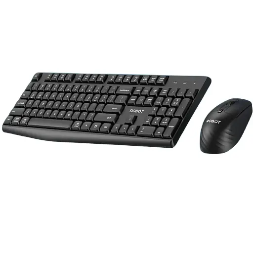 Combo Keyboard & Mouse ROBOT KM4100 Connection 2.4G + Bluetooth, 1600 DPI, Tombol Senyap