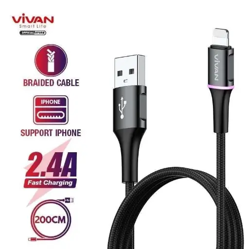 VIVAN Data Cable VDL200 USB to Lightning 200cm